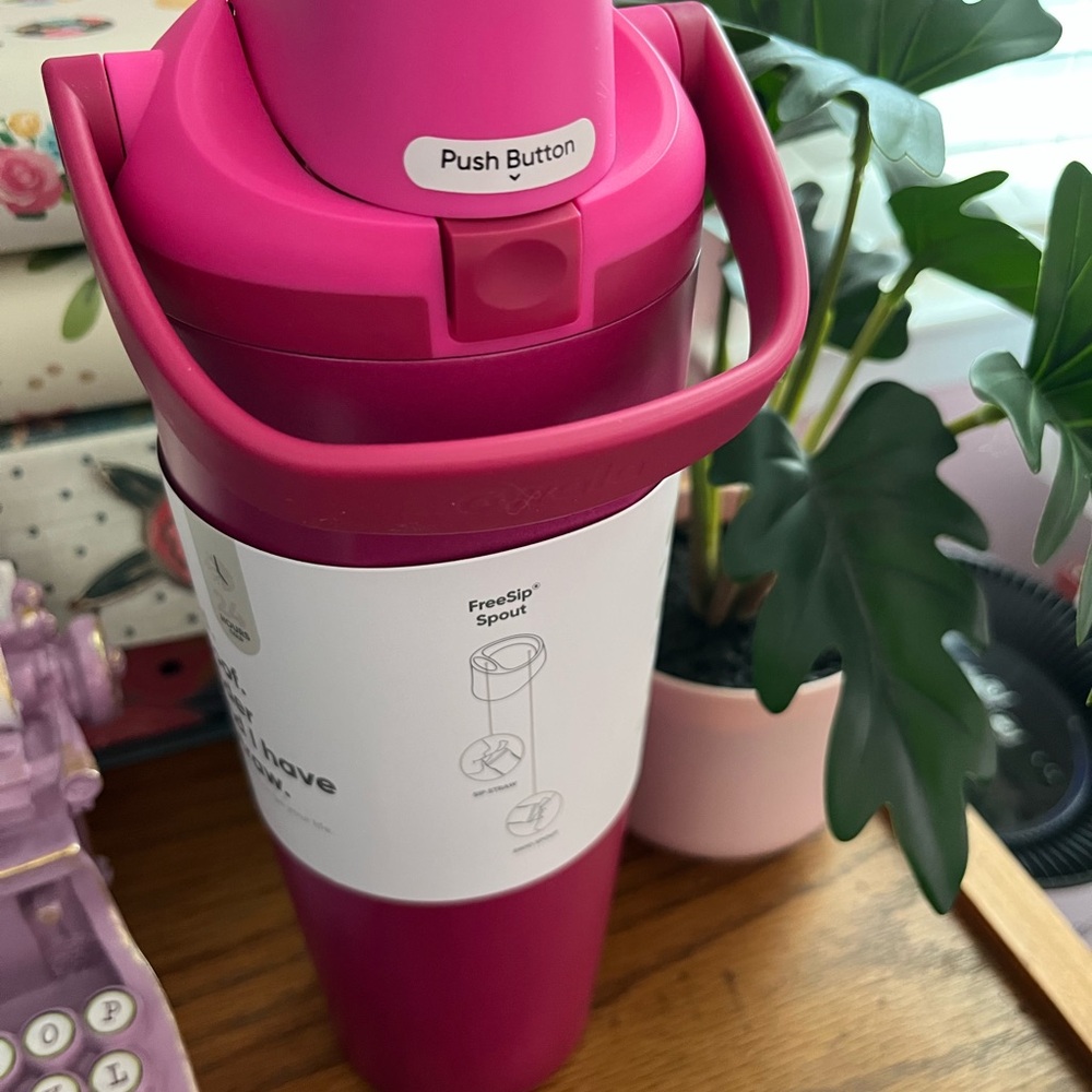 Pink Water Bottle with FreeSip Spout